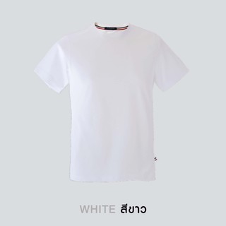 ♡สีขาวWHITE♡ เสื้อยืดสีพื้น Unisex สีขาว เสื้อคอกลม เสื้อยืด แขนสั้น