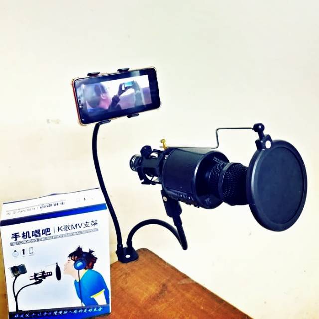 ขาตั้งไมโครโฟน ที่ยึดคลิป ขาตั้งไมโครโฟน สมาร์ทโฟน Smule