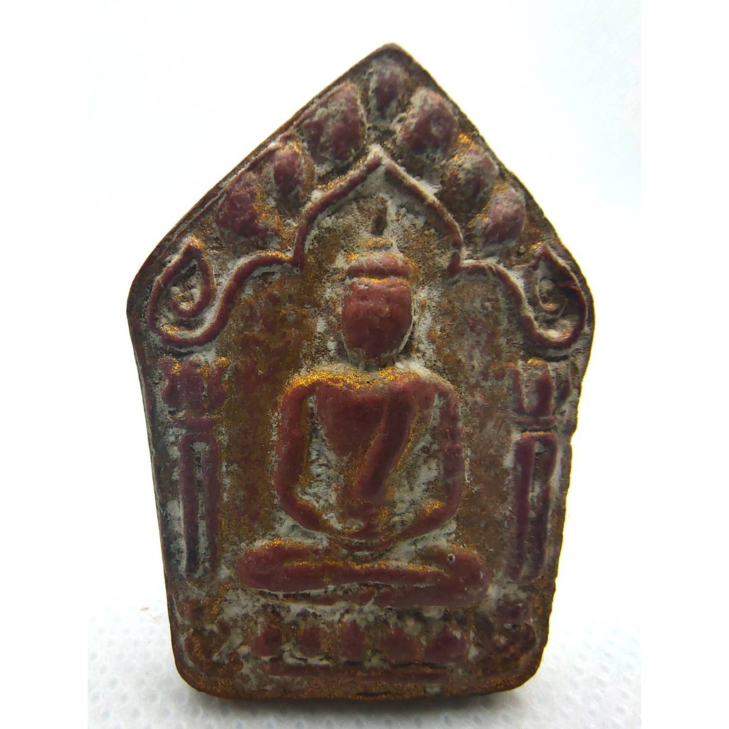 พระขุนแผนผงพรายกุมารพิมพ์ใหญ่ หลวงปู่ทิม หลังฝังตะกรุดสาริกาคู่ ปี 2515