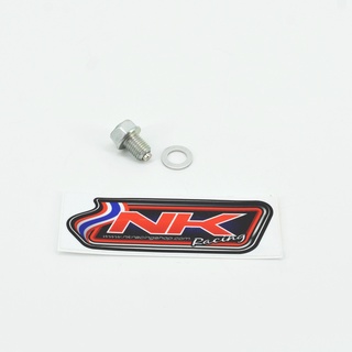 น๊อตถ่าย น้ำมันเครื่อง พร้อมหัวแม่เหล็ก (เกลียว12mm หัวเบอร์17) Nkracing