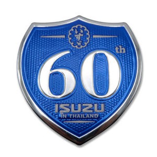 อีซูซุ logo 60th ISUZU พื้นสีน้ำเงิน กระบะ ท้าย Blue Fits D Max Pickup Mu X Suv 2012 17 18