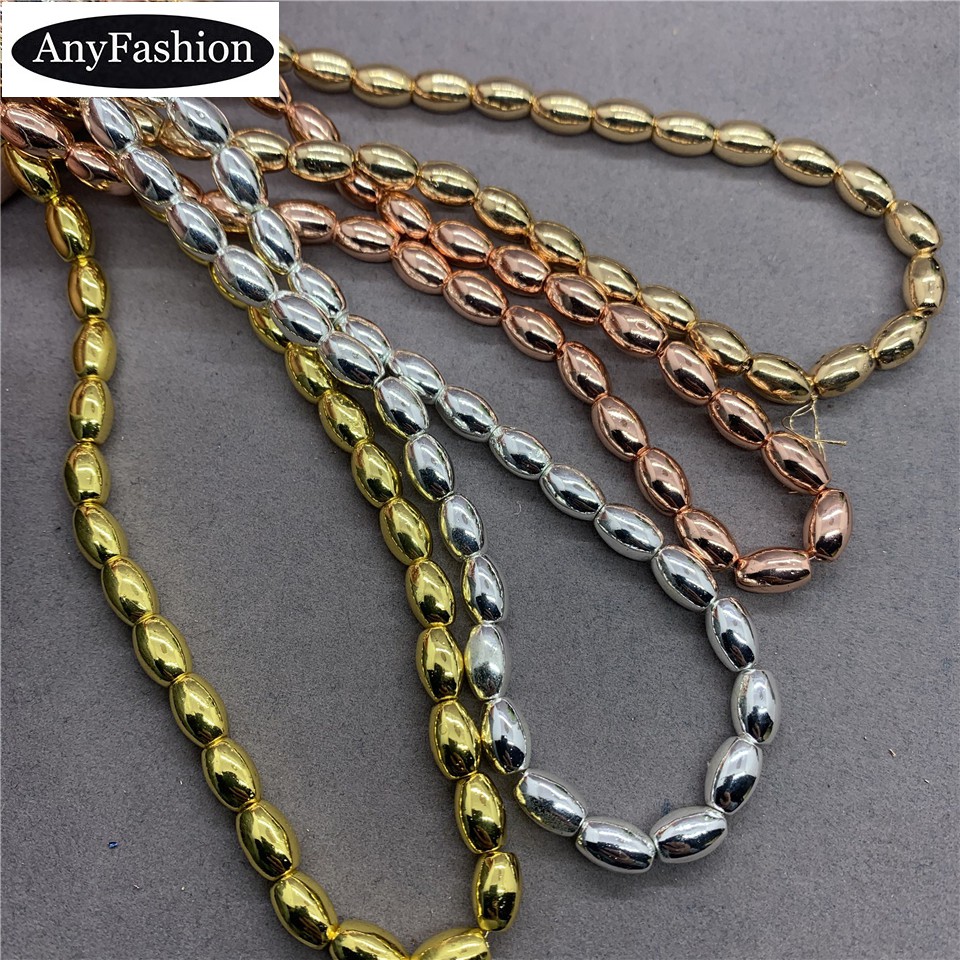 4 สีชุบเงินทอง Hematite เคลือบหลวม Seed Pearl ลูกปัด Diy เครื่องประดับอุปกรณ์เสริม
