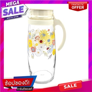 เหยือกแก้ว OCEAN GLASS MEADOW FLOWER 1.66 ลิตร สีเหลือง ภาชนะใส่น้ำและน้ำแข็ง GLASS PITCHER OCEAN GLASS MEADOW FLOWER 1.