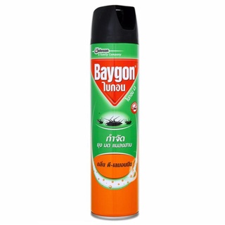 BAYGON ไบกอน สเปรย์กำจัดยุง มด แมลงสาบ สูตรสีเขียว กลิ่นดี-เลมอนนีน 600 มล.