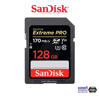 SanDisk Extreme Pro SD Card Speed R170MBs 32GB 64GB 128GB (SDSDXXY) เมมโมรี่ กล้องถ่ายภาพ DSLR ประกัน Synnex lifetime