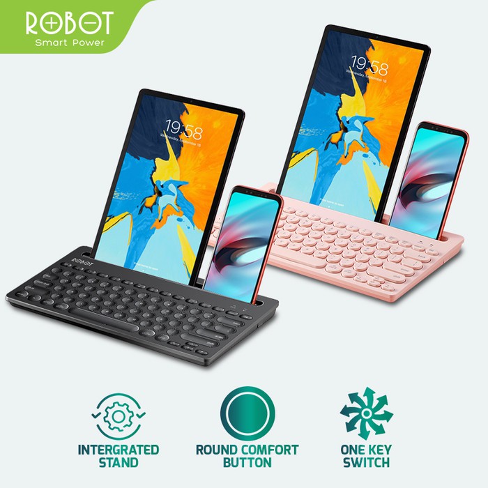 ROBOT KB10 Multi-Device 2.4G Wireless Bluetooth KEYBOARD - ต้นฉบับอย่างเป็นทางการรับประกัน 1 ปี