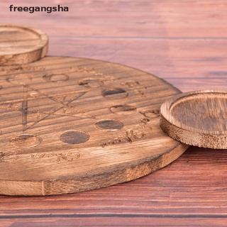 [FREG] Astrology Pentagram Wood Candlestick Table Pentacle Altar Divination Accessories FDH