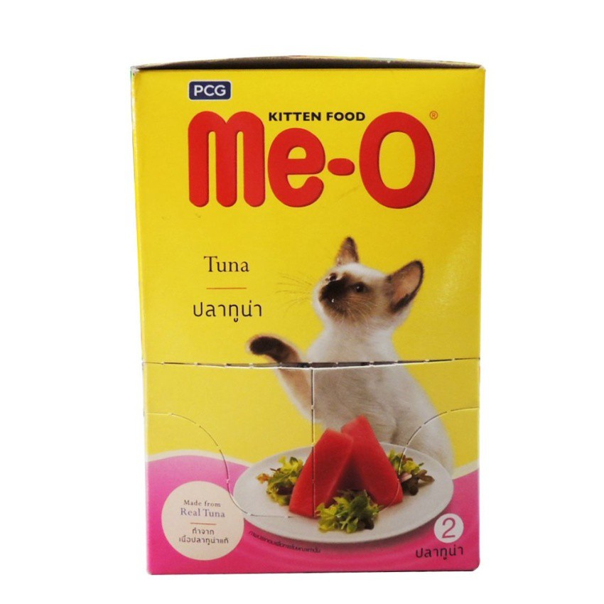 Me-o อาหารแมวมีโอเพ้า สำหรับลูกแมว สูตรปลาทูน่า เบอร์2 ยกกล่อง(12ซอง)