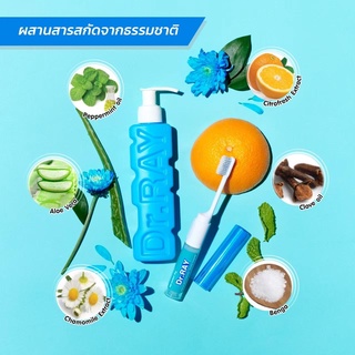 [ซื้อ 1แถม1] Dr.Ray Portable set Natural Mint ดอกเตอร์ เรย์ พอร์ตทิเบิล ยาสีฟัน+แปรงฟันขนาดพกพา