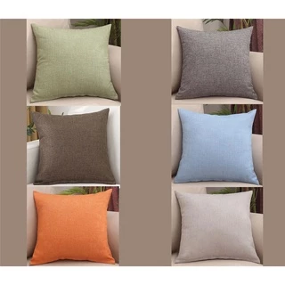 <Hot>ปลอกหมอนผ้าลินิน สีเทา 55×55.50x50,45x45,40×40.ปลอกหมอนอิง ระบายอากาศ สําหรับตกแต่งบ้าน โซฟา