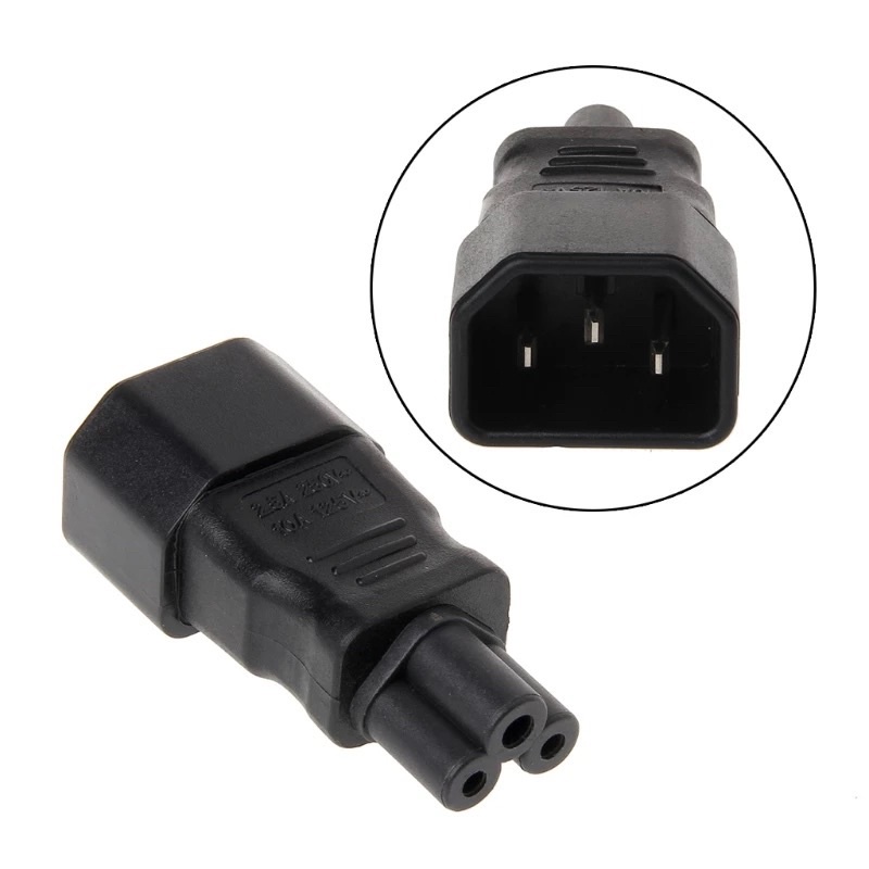 Universal Power Adapter IEC 320 C14 TO C5 อะแดปเตอร์ Converter C5 TO C14 AC ปลั๊ก 3 ขา IEC320 c14 เช