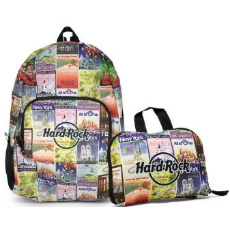 Hard Rock Cafe Ultralight Portable Packable Backpack & HRC แท้
