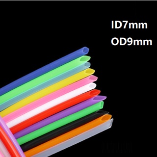 2/5Meter  7x9mm Food Grade Imported Silicone Tube Flexible Rubber Hose ID 7mm OD 9mm Thickness 1mm Food Grade Soft Milk Drink Pipe Water Connector ท่อยางซิลิโคน เกรดอาหาร