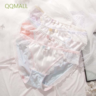 Qqmall กางเกงชั้นในสตรีเอวต่ําลายลูกไม้สุดน่ารัก