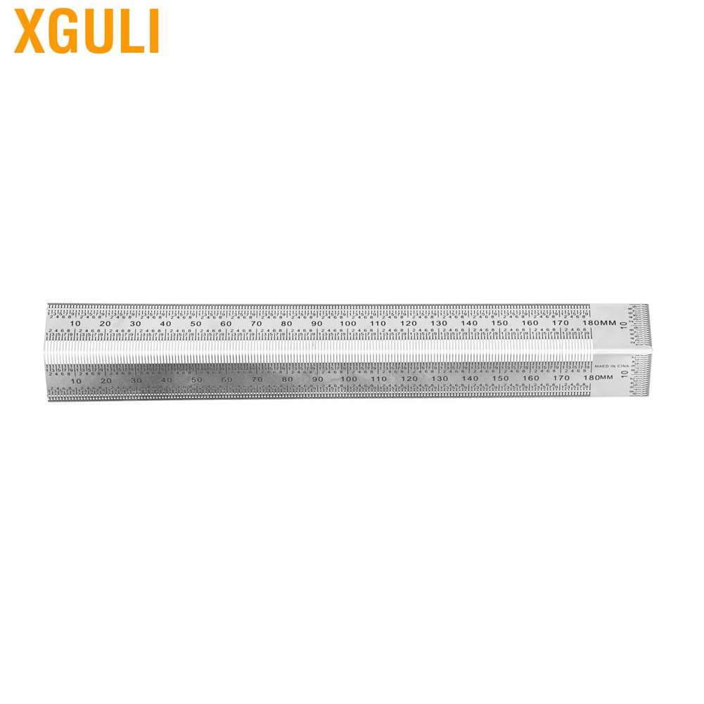 Xguli Stainless Steel Line Ruler 7inch Portable Precison Metal for ...