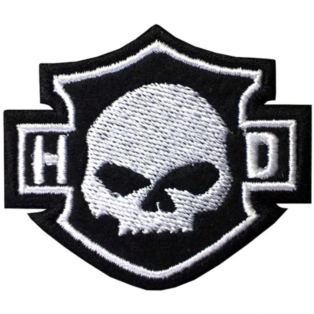 อาร์มปักลาย Harley 7x5.5 cm ติดเสื้อติดหมวก ติดสินค้าแฟชั่น งาน DIY เสื้อผ้า งานปักระเอียด No.F3Aa51-0005a055