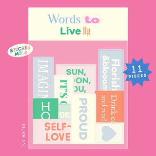 **ทักแชทขอโค้ด** 💗🥂สติกเกอร์ไดคัท100% ลาย Words to live by💗🥂 (รหัส : SS_001)