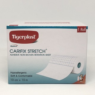 CARIFIX STRETCH 10cm X 10m Tigerplast แคริฟิกซ์ สเตรช  [กล่องใหญ่] ขนาด10ซมX10ม