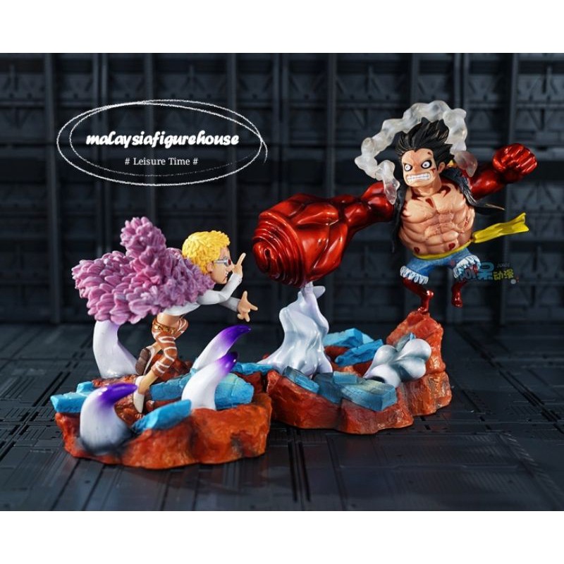 ข้อเสนอพิเศษขนาดใหญ่ ONE PIECE FOURTH GREAR LUFFY VS DOFLAMINGO COPY RESIN GK FIGURE STATUE MODEL อา