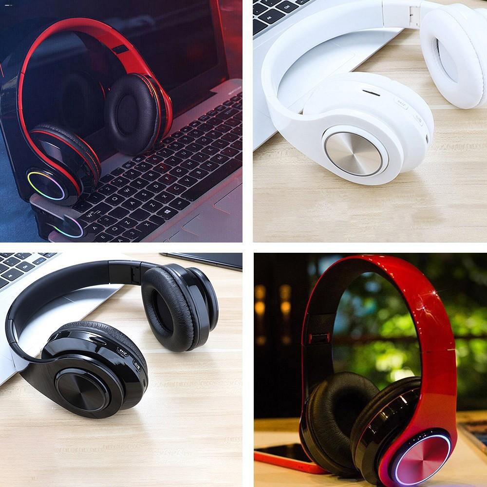 B39 Wireless Headset Bluetooth 50 Colorful Led Bass Stereo Wireless Headphones Ove Ear 2244