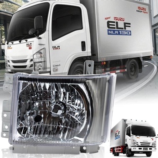 เสื้อไฟหน้า โคมไฟหน้า รถบรรทุก รุ่น อีซูซุ เดก้า ISUZU DECA ELF NPR 130 NQR FRR FXZ 360 ปี2007-2015 ข้างซ้าย ฝั่งคนนั่ง