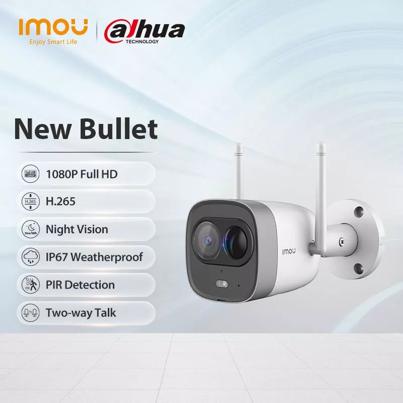 CCTV Security Cameras 1099 บาท ⚡️กล้องวงจรปิดไร้สาย⚡️ Dahua IMOU New Bullet (IPC-G26EP) Wi-Fi ,1080P, Outdoor, รับประกันศูนย์ 2 ปี Cameras & Drones