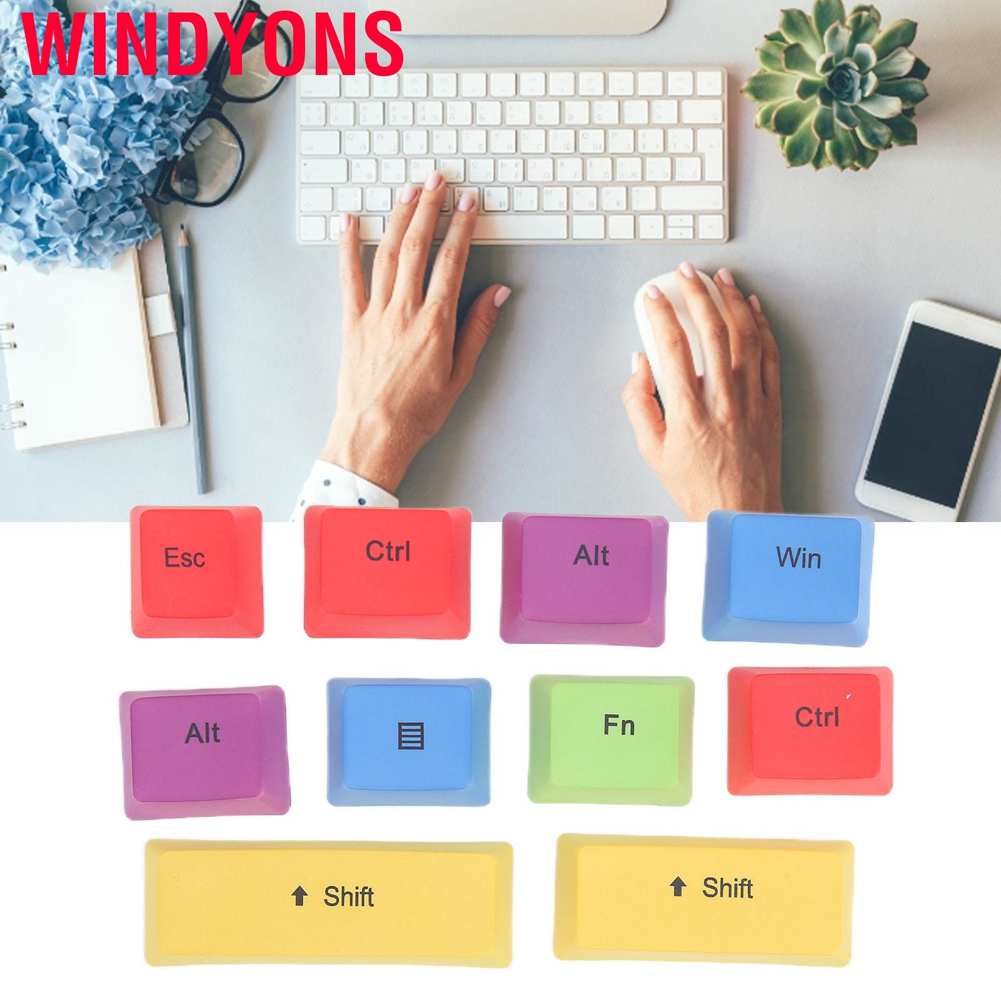 Windyons ฝาครอบคีย์บอร์ด Pbt กันน้ําหลายสีสันสําหรับแป้นพิมพ์ #8