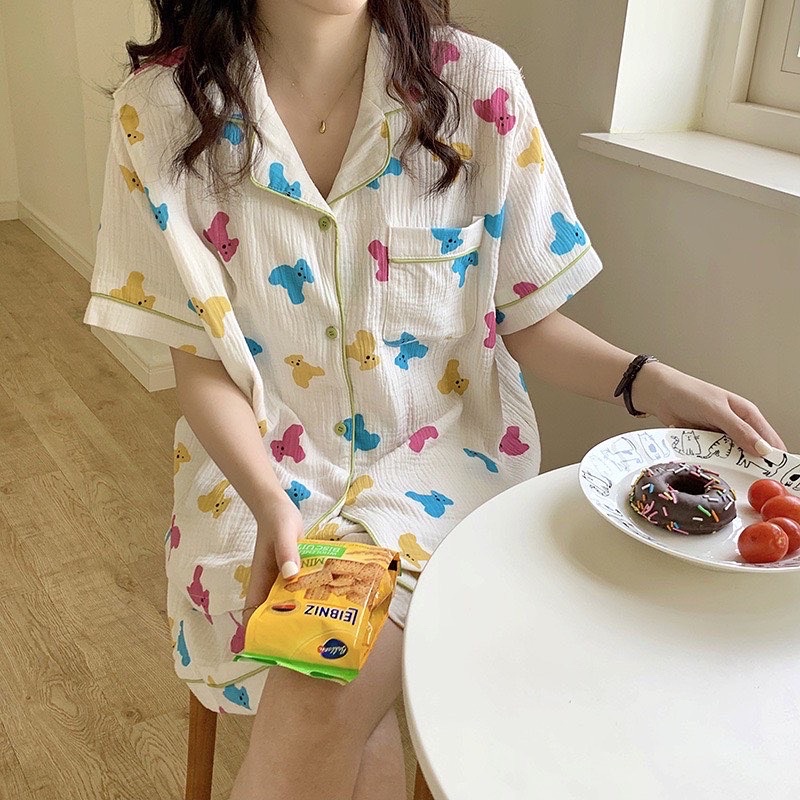 (พร้อมส่ง) ???????????????????? ???????????????????? ชุดนอนสไตล์เกาหลี ...