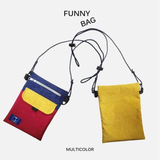 Grandfather X KimCo. selected กระเป๋า กระเป๋าสะพายข้าง รุ่น _funny bag มี 2 สี _multicolor,Forest