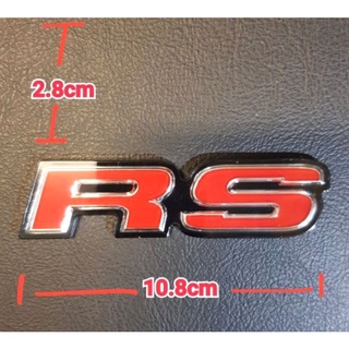 ราคาต่อ 1 ชิ้น โลโก้ อาร์เอส ติด หร้า หรือ หลัง ฮอนด้า RS logo Honda emblem for front hood or rear jazz fit civic city a