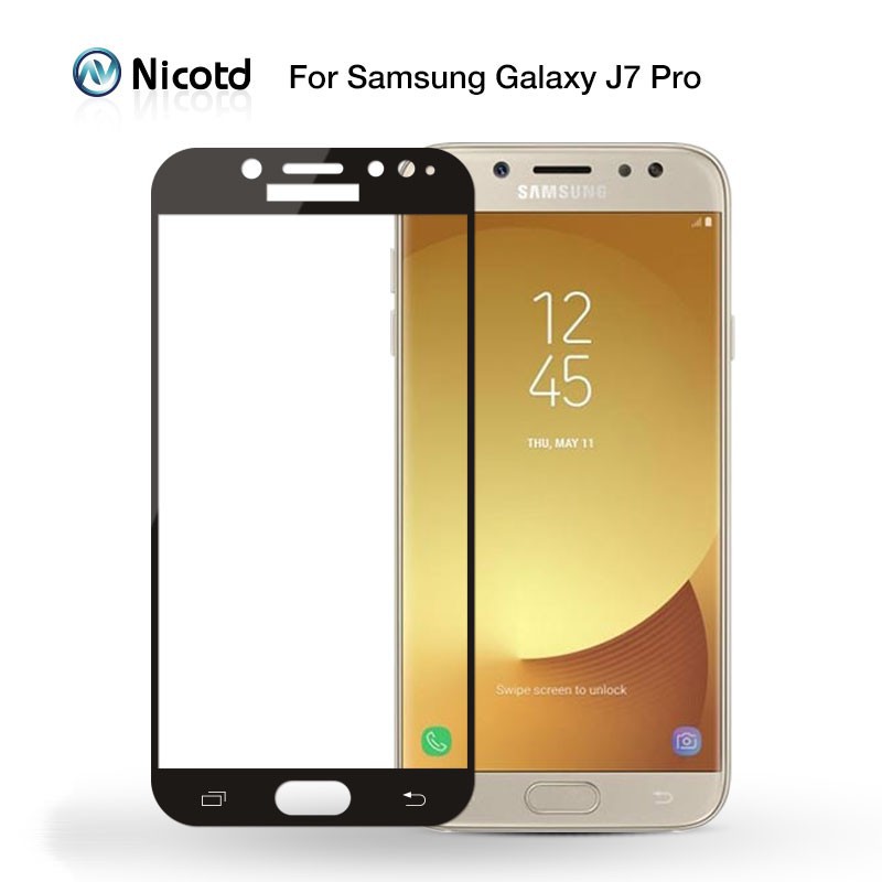 Samsung Galaxy J7 Pro กระจกนิรภัยแบบเต็มหน้าจอ