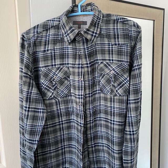 เสื้อเชิ้ตผู้ชาย แขนยาว ลายสก๊อต jaspal size s