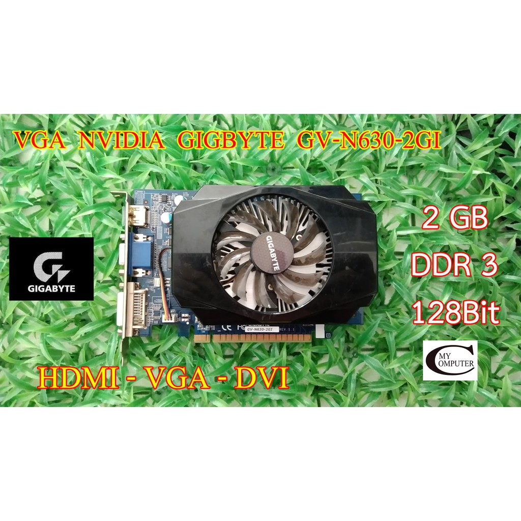 การ์ดจอ VGA Gigabyte Nvidia GT630 // 2GB // DDR3 // 128Bit Second Hand // สภาพสวย น่าใช้งาน