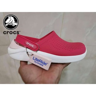 CROCS LiteRide Clog หิ้วนอกOutlet ถูกกว่าshopหลายพัน สีพาสเทลสวยๆหวานๆ