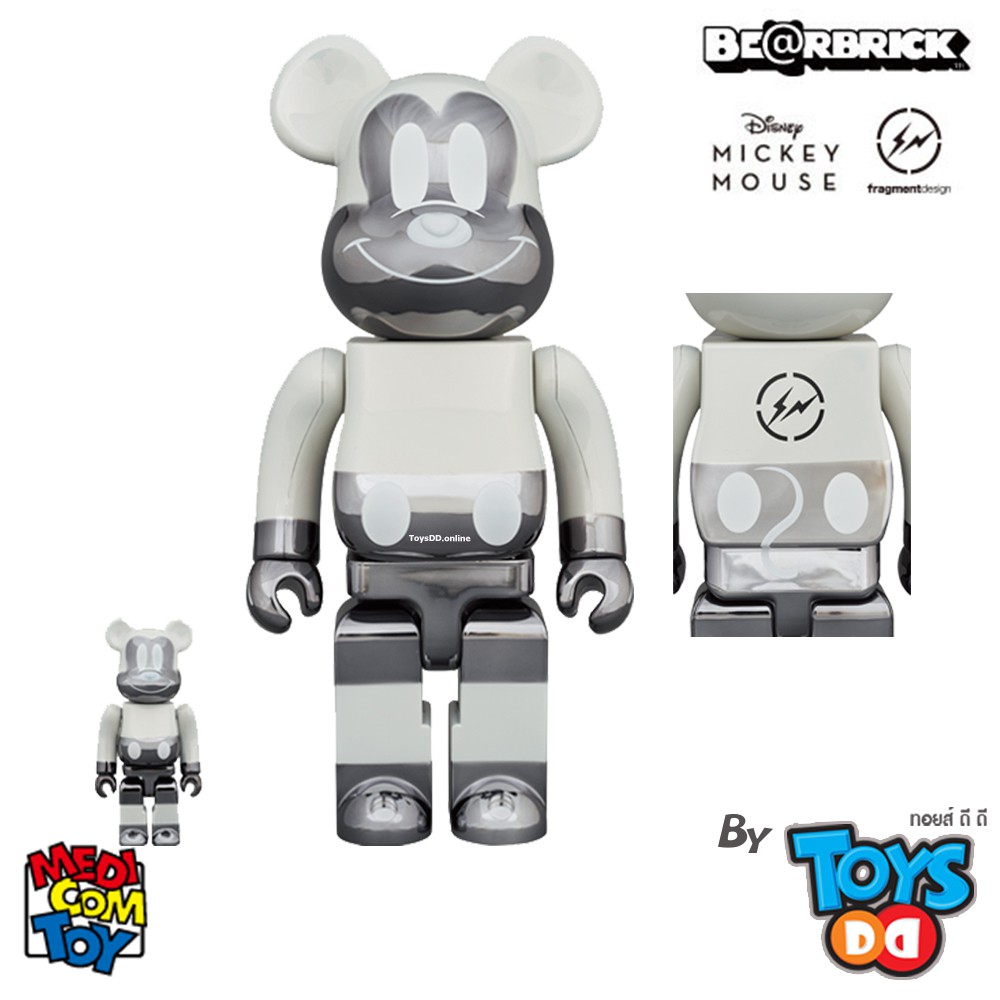 BE@RBRICK 400% + 100% Fragmentdesign Mickey Mouse Reverse | Shopee