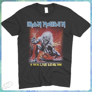 ขายดี พร้อมส่ง เสื้อยืดผ้าฝ้าย 100% พิมพ์ลาย Iron Maiden A Real Live Dead One แนวสตรีท ขนาดใหญ่ สีดํา พลัสไซซ์ คุณภาพส