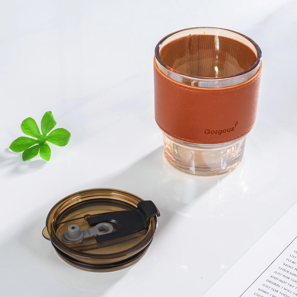 แก้วกาแฟ แก้วcoffee มีหนังหุ้ม+หลอด ครบเซต ชาวออฟฟิต+นักเรียนนักศึกษาต้องมี ของขวัญ - รูปที่ 5