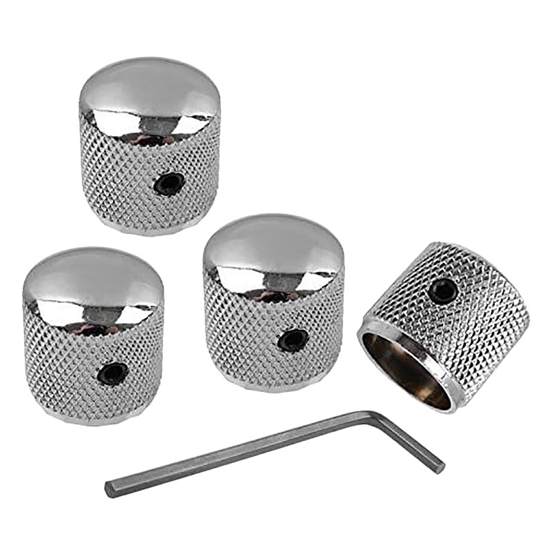 ปุ่มปรับระดับเสียงกีตาร์ 4 ชิ้นพร้อมสกรูสําหรับ Fender Strat Telecaster Gibson Lp Electric Guitar Or Bass