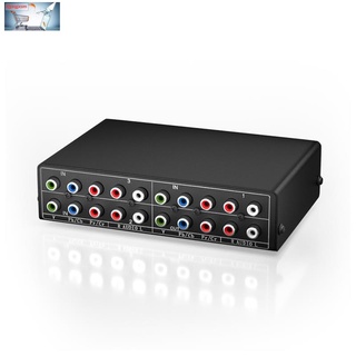 3-Way RGB Component AV Switch Video Audio Selector 3 in 1 Output Ypbpr Component RGB Switcher Box for TV 360 Wii DVD