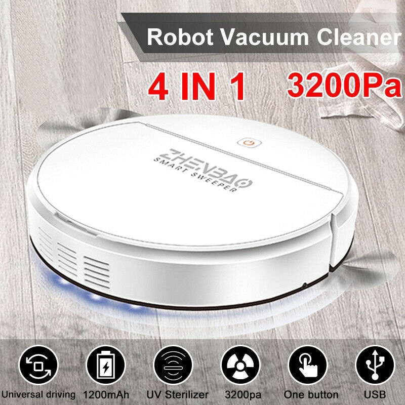 Smart Vacuum Cleaner Auto Floor Sweeper Rechargeable Automatic UV Disinfection Floor Sweeping