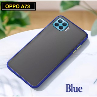 รุ่นใหม่ Case OPPO A73 เคสกันกระแทก ปุ่มสีผิวด้าน ขอบนิ่มหลังแข็ง Oppo A73 เคสออฟโป้ [ ส่งจากไทย ]