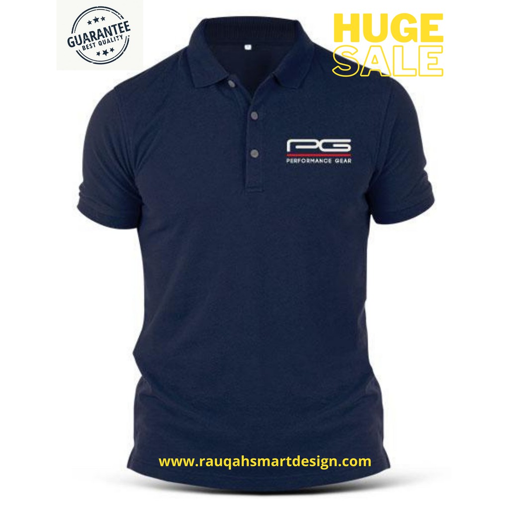 PG PERFORMANCE Racing Sport Car Turbo Streetwear เสื้อโปโล