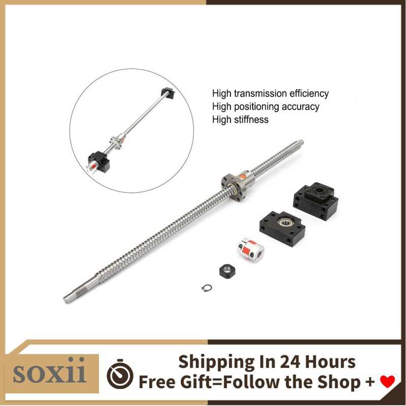 ปลอกคอสแตนเลส SFU1605 Ball Screw Locknut 500 มม.ชุดสําหรับอุปกรณ์อุตสาหกรรมระบบอัตโนมัติ Stepper ราง