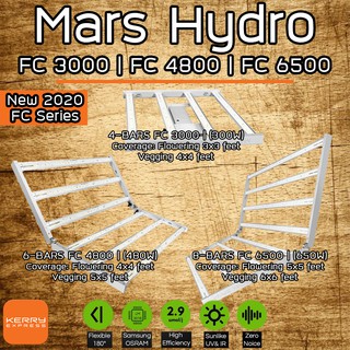 ส่งฟรี! ส่งไว!  Mars Hydro FC 3000 4800 6500 Grow Light Full Spectrum Samsung LM301B Osram Diodes Meanwell