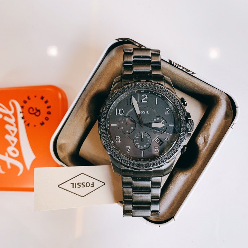 Fossil Bowman Chronograph Black Stainless Steel Watch