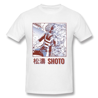 เสื้อยืดแฟชั่น - ผู้ชายเสื้อยืด Shoto My Hero Academia s ตลกขบขัน Tees แขนสั้นคอลูกเรือเสื้อยืดอะน