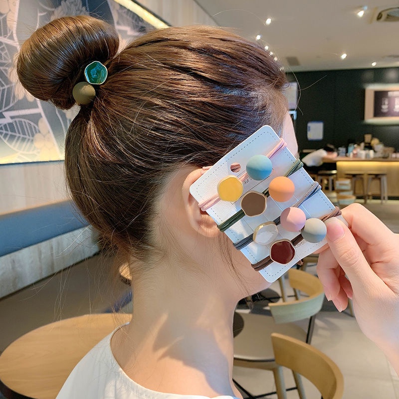 Hair Ties, Ribbons & Scrunchies 4 บาท ยางรัดผม เข้ากับทุกการแต่งกาย แฟชั่นเกาหลี สําหรับผู้หญิง Fashion Accessories
