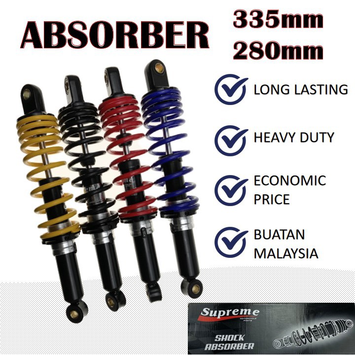 335mm 280mm SHOCK ABSORBER Lagenda/ SRL115/Y110SS/EX5/Wave100/Wave125/RXZ HEAVY DUTY