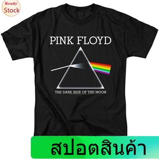 เสื้อยืดลำลอง Pink Floyd The Dark Side Of The Moon Album Rock Music T Shirt &amp; Stickers Mens Womens T-shirts