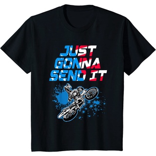 T-shirt  เสื้อยืดแขนสั้นลําลอง พิมพ์ลาย Just Gonna Send It แฟชั่นวิบาก สําหรับผู้ชายS-5XL